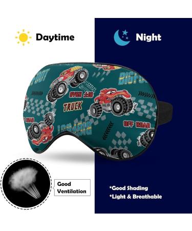 LynaRei Cute Monster Truck Cars Sleep Mask Blindfold | Adjustable Super-Smooth Eye Mask for Men and Women | Travel and Nap Style-5 - Buy Online on GoSupps.com