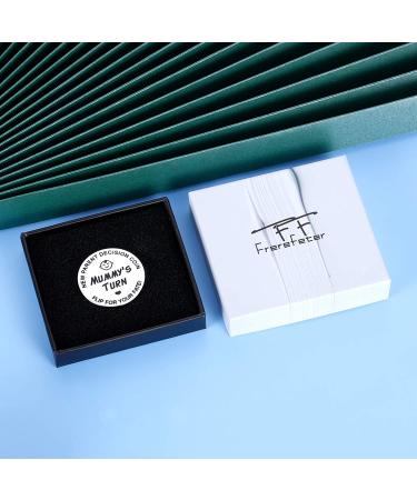 New Baby Decision Coin for Mom and Dad - Funny Pregnancy Gift for First Time Parents - Double-Sided Silver Coin for Christmas or Birthday Present - Buy Online on GoSupps.com