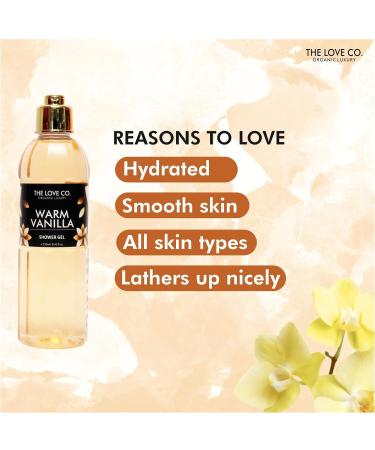 Buy The Love Co. Warm Vanilla Body Wash - Nourishing Vegan Shower Gel for Men & Women - Soft Skin | 250ml - Buy Online on GoSupps.com