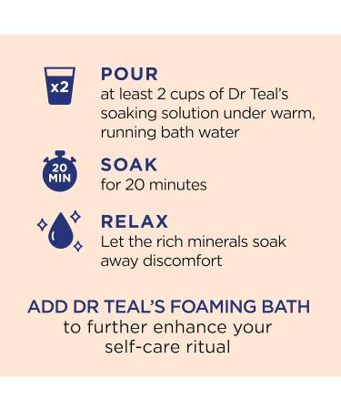 Dr Teal's lavender foaming bath 1000 Milliliter & (DRTE4) Vitamin C Epsom Salt 1.36 kilogram - Buy Online on GoSupps.com