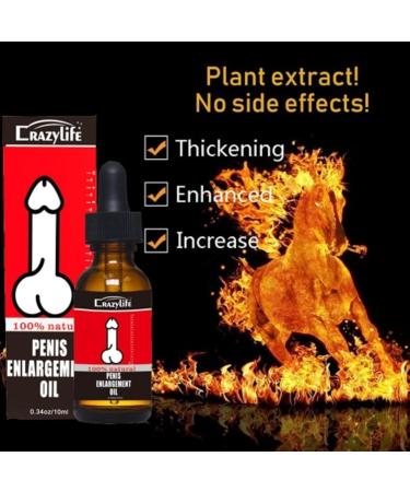 Natural Male Enlargement Massage Oil - Fast Growth Thick & Long | CrazyLife - 10ML - Buy Online on GoSupps.com