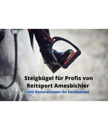 Compositi Plastic Reflex Stirrup - Flexible Wide Tread Black/Red for Equine Performance - Buy Online on GoSupps.com