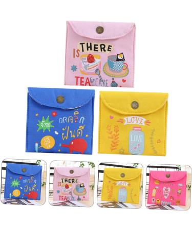 Buy Healeeved 6 STK Canvas Storage Bags for Women's Tampons - Mini Zipper Travel Wallets in Blue & Yellow - Perfect for Menstrual Bandages Ideal Change Bags - Buy Online on GoSupps.com