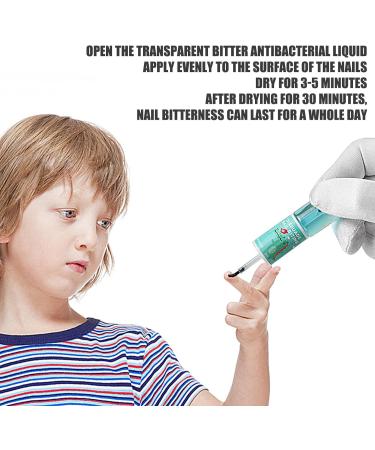 Anti Nail Biting Polish Kid's Bitter Tasting 10ml Liquid Polish 2 in 1 Design Nail Biting Stop Tool for Teenagers of All Ages Children Toddler and Adults - Buy Online on GoSupps.com