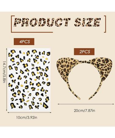Cheetah & Leopard Headbands with Temporary Tattoos | Halloween Costume Accessories - Buy Online on GoSupps.com