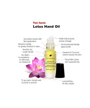 SUNDRI Lotus Hand Oil - 0.3 fl oz | Moisturizing Hand Treatment - Buy Online on GoSupps.com