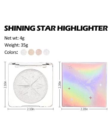 Erinde Pearl White Shimmer Glitter Highlighter - Silver Face Illuminator | G01 Moonlight White - Buy Online on GoSupps.com