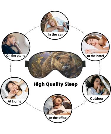 Beaver Soft Eye Mask Sleeping Mask Breathable Eye Mask Perfect for Travel and Relaxation - Buy Online on GoSupps.com