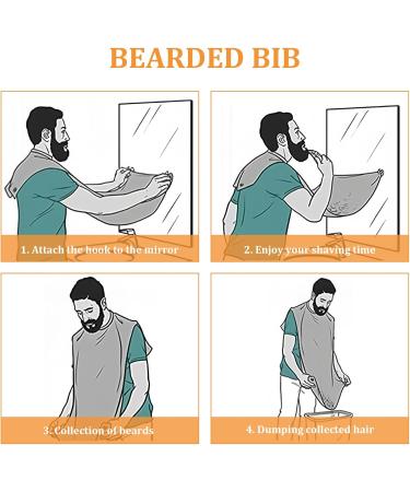 Catime Beard Shave Apron Set - Waterproof Black & White Cloak for Men | Ideal Razor Gifts - Buy Online on GoSupps.com