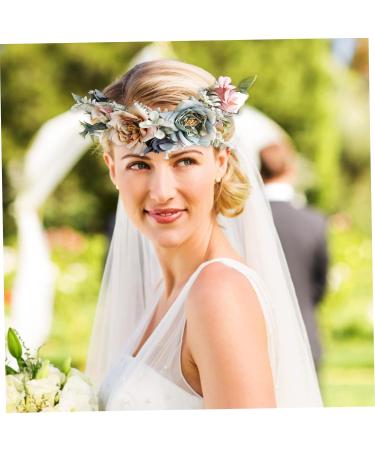 Floral Headband for Women Cute Flower Headband Wreath Retro Artifical Flower Girl Headpiece for Wedding Festivals Photo Props Fashion Headbands - Buy Online on GoSupps.com