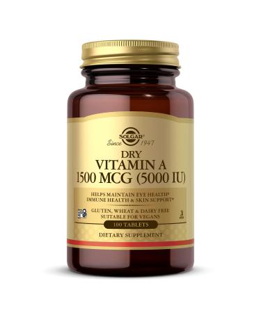 Solgar Dry Vitamin A 1500 mcg 100 Tablets