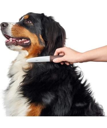 HUNTER SPA Grooming Comb with Rotating Teeth - Perfect for Top & Undercoat Care | 19.0 x 4.0 cm | M | Grey/Brown - International Shipping Available - Buy Online on GoSupps.com