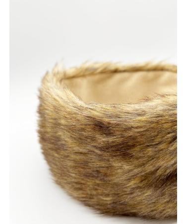 Women's/Ladies Assorted Winter Warm Knitted Headbands with Stretch Winter Warmer (Roasted Coffee Faux Fur) - Buy Online on GoSupps.com