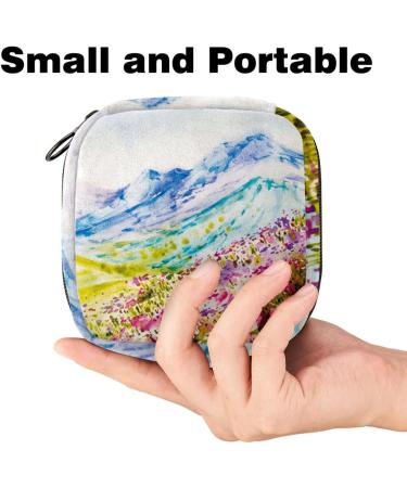 Multi-Colored Storage Bags for Women | Spring Mountains & Floral Design | Perfect for Menstrual Pads Bandages & School/Office Organizing - Buy Online on GoSupps.com