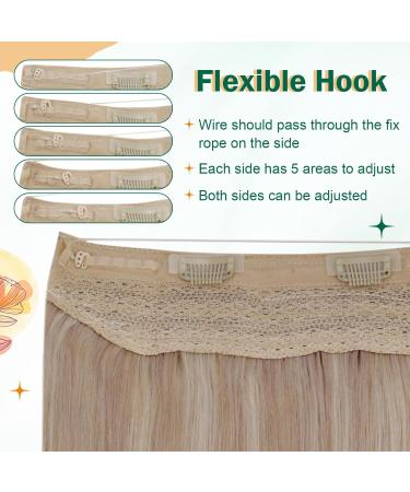 Easyouth Ash Blonde Highlight Wire Hair Extensions - 12 Inch Human Hair Fish Line Hair - 70g Secret Extensions #18P613 - Buy Online on GoSupps.com