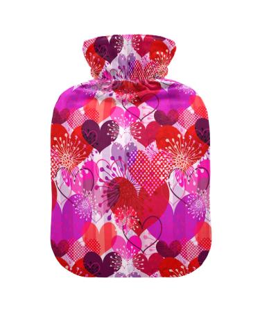 Valentine's Day Heart Flowers Heat bottle with cover Heat bottles for pain relief water heating pillow hot water bed Warmer for warm and cold compress 1l