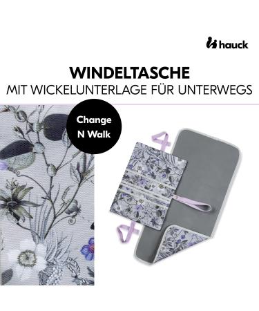 Hauck Diaper Bag with Change Pad Floral Gray Baby Changing Organizer & Stroller Accessory | Wipeable & Portable - Buy Online on GoSupps.com