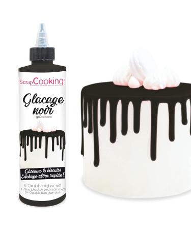 Scrapcooking Drip Cake Glasur Schwarz 130g - Quick-Drying Cake Glaze for Cakes Cookies & Desserts - Perfect for Birthdays & Halloween - Buy Online on GoSupps.com