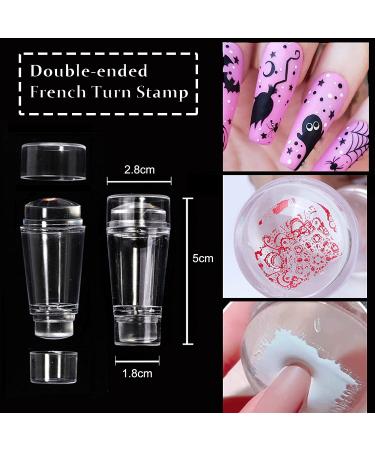 Freeorr Clear Silicone Nail Art Stamper Set - 4 Different Shapes with Scrapers for Manicure - Transparent Jelly Stamping Tools - Buy Online on GoSupps.com