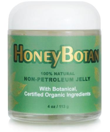 Beesaluxe HoneyBotan - 100% Natural Unpetroleum Skin Balm with Organic Ingredients - Petroleum Jelly Alternative for Lips, Hands, Baby Care, Makeup Remover, and More (4 Ounce) 4 Ounce (Pack of 1)