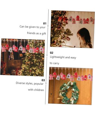 KOMBIUDA Drawstring Bag 1 Set Christmas Hanging Cloth Bag 24 Day Advent Calendar Cotton Christmas Bag Number Burlap Bag - Buy Online on GoSupps.com