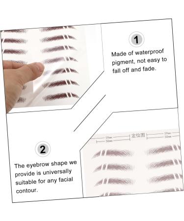 FOMIYES 42 Pcs Eyebrow Stickers Makeup Tools False Eyebrows Cosmetics Artificial Eyebrow Tattoos 4d Shaper - Buy Online on GoSupps.com