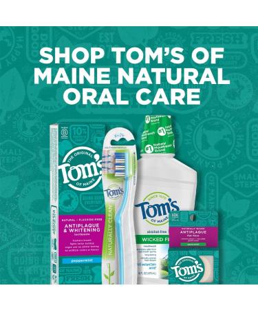 Tom s of Maine Naturally Waxed Antiplaque Dental Floss - Spearmint Flavor 32 Yards | Eco-Friendly Oral Care - Buy Online on GoSupps.com
