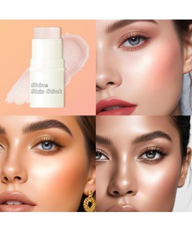 DAGEDA Highlighter Stick Lightweight Radiance Illuminator Stick Blendable Glossy Glow balm for Face Makeup Creamy Hydrating Luminous Stick Natural Highlighter Makeup (Champagne) - Buy Online on GoSupps.com