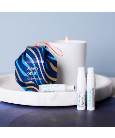 This Works Sleep On It Trio Gift Set - Travel Kit with Mini Deep Sleep Pillow Spray Stress Check Mood Manager Spray & Aromatherapy Pulse Point Rollerball - Self Care and Sleep Gifts for Women Sleep On It Trio Gift Set 2024 - Buy Online on GoSupps.com