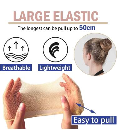 Blonde Ballet Hair Nets 50Pcs with Bobby Pins - Elastic Mesh Bun Nets for Girls Dancer Catering - Buy Online on GoSupps.com