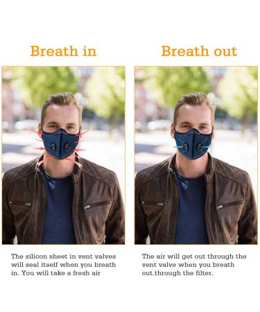 AstroAI 12 PCS Activated Carbon Filters Replacement Set for Dust Face Masks with Breathing Valves and Soft Nose Pads - Buy Online on GoSupps.com