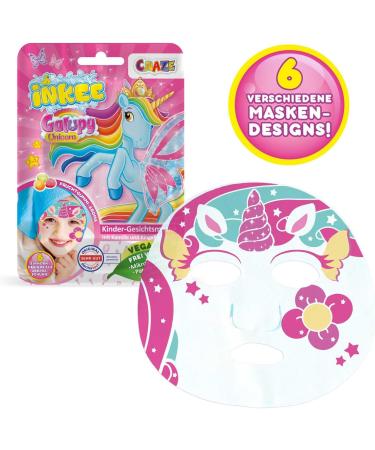Inkee Face Mask for Children - Galupy Unicorn 3 Pack | Moisture Cloth Masks with Fruit Aroma & Calendula Extract - Buy Online on GoSupps.com