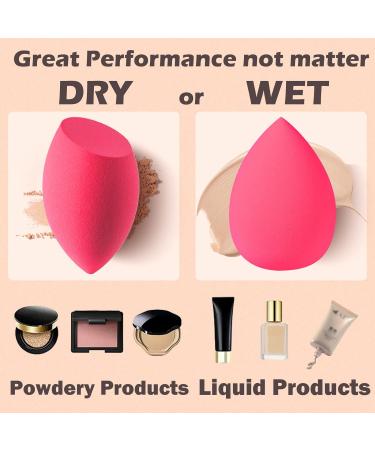 TCPENG Makeup Sponge for Blending Liquid Foundation Cream & Powder - Easy to Clean Super Soft & Non Latex Beauty Blender Concealer Applicator (3 Pack Rose Red) - Buy Online on GoSupps.com
