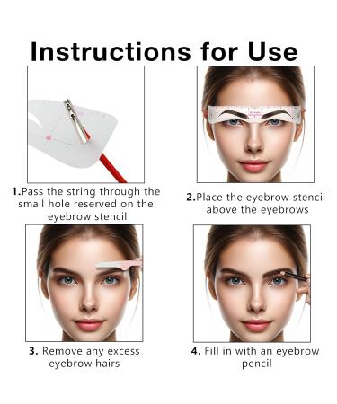 Buy Eyebrow Stencil Kit - 24 Reusable Shaper Templates for Effortless Makeup | International Shipping Available - Buy Online on GoSupps.com