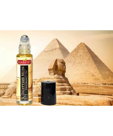 Egyptian Musk Perfume Oil Roll-On 10ml | Arabian Unisex Fragrance | Long-Lasting Alcohol-Free Musk & Floral Scent | Pure Concentrated Attar Oil in Glass Bottle
