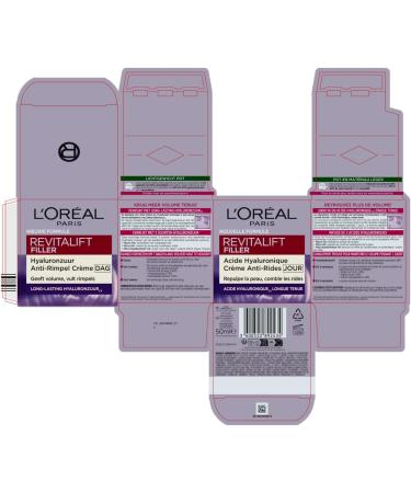 L'Oreal LOr al Paris Revitalift Filler Day Cream Aging skin Combination skin Normal skin Sensitive skin 50ml - Buy Online on GoSupps.com