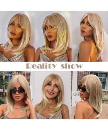 24-Inch Testar Blonde Wig for Women | Heat-Resistant Wigs with Air Bangs | Perfect for Daily and Party Use - Buy Online on GoSupps.com