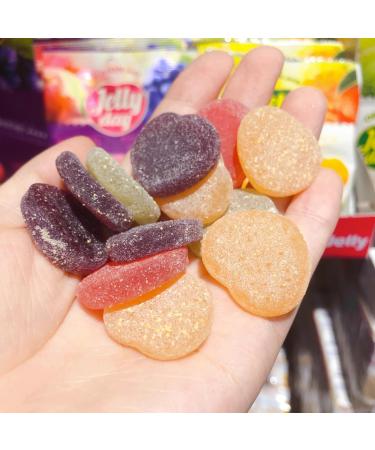 Fruit flavored gummy candy grapes peaches fruit fudge 60% fruit juice content soft candy assorted chewy gumdrop Toffee sweets wedding candy healthy dessert Casual Snack gift (Grap&Peach Flavor 2bag) Grap&Peach Flavor 2bag - Buy Online on GoSupps.com
