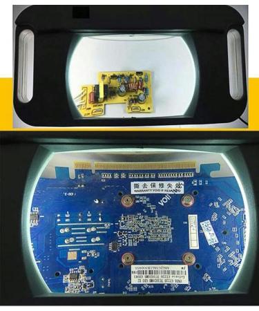 Portable 72 LED Lighted Hands Free with Light Stand - 10X Illuminated Magnifier for Reading Inspection Soldering Needlework Repair Hobby Full of Stars - Buy Online on GoSupps.com