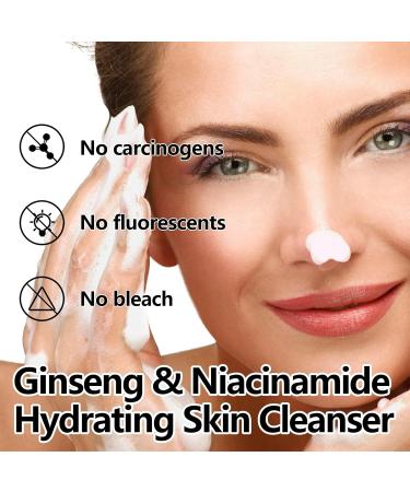 Gentle Face Cleanser With Niacinamide - Deep Clean Impurities Rich Fine Foam Moisturizing Easy Rinse For All Skin Types(2PCS) - Buy Online on GoSupps.com