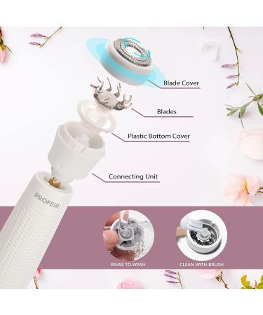 2-in-1 USB Rechargeable Eyebrow Trimmer & Facial Hair Removal for Women - Painless Lady's Razor for Eyebrows, Lips, Chin, Body & Face - Buy Online on GoSupps.com