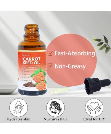 tovaginsh 3Pack Organic Carrot Seed Oil for Hair & Skin 100% Pure Natural Unrefined Duacus Carota Carrot Carrier Oil for Face and Lip Care Scalp & Body Massage - Buy Online on GoSupps.com