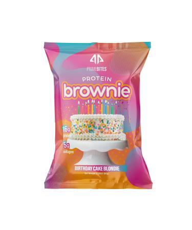 AP Sports Regimen Prime Bites Protein Brownie - Birthday Cake Blondie 12 Count | High Protein & Collagen | Delicious & Guilt-Free Snack | 12 Bars per Box - Buy Online on GoSupps.com