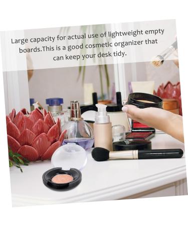 NOLITOY Makeup Blush 8pcs Eye Shadow Blank Eyeshadow Plastic Serving Trays Empty Makeup Case Eyelash Curler Travel Round 3.5x1.5cm Black - Buy Online on GoSupps.com