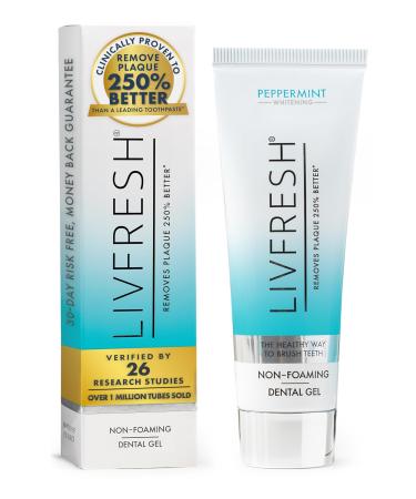 Toothpaste Gel Clinically Proven to Remove Plaque 250% Better Improves Gum Health 190% Better Prevents & Reduces Tartar Peppermint Peppermint Whitening Non-Foaming