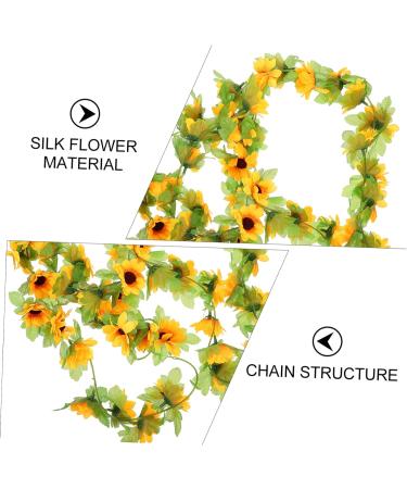 Zerodeko 2pcs Sunflower Vine Yellow Fake Flowers Home Decor Hanging Flowers for Decoration Artificial Ivy Garland Artificial Flower Decoration Sunflower Flower Silk Flower - Buy Online on GoSupps.com