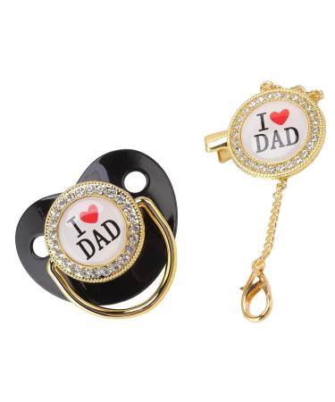 Jauarta BPA Free Baby Pacifier - Rhinestone Design Silicone Size M for 6-18 Months - Stylish & Safe (Black) - Buy Online on GoSupps.com