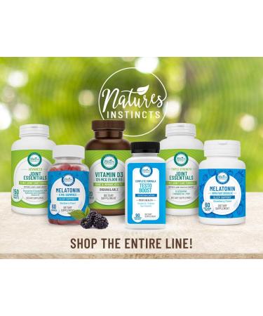 Natures Instincts Vitamin D3 125 MCG (5000 IU) Softgels - 120 Count | Bone & Immune Health Support | Bioavailable Supplement - Buy Online on GoSupps.com