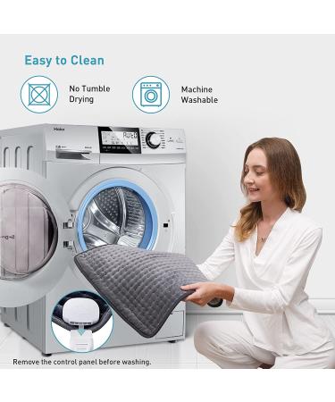 Aukfa XXX-Large Electric Heating Pad for Back Pain Relief - 6 Heat Settings, Auto Shut Off, Moist & Dry Heat Therapy - 17 x 33 Inch, Gray - Buy Online on GoSupps.com