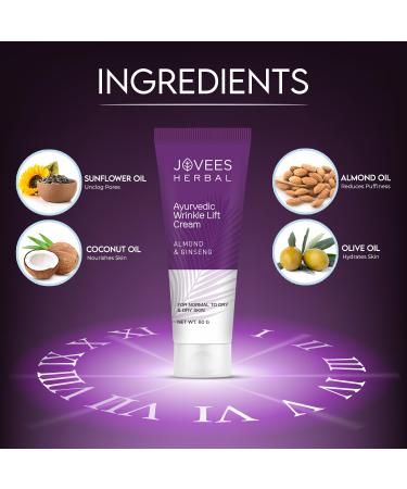 Jovees Almond & Ginseng Wrinkle Lift Cream 60g Anti-Aging Formula for Youthful Skin | International Shipping Available - Buy Online on GoSupps.com